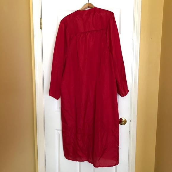 Red Graduation Cap & Gown W/ Red & Gold Tassel Unisex (Size 5'-10" - 6'-0") - Picture 2 of 16